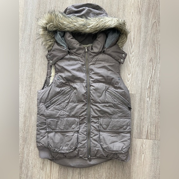 White Stuff Jackets & Coats White Stuff Washed Grey Faux Fit Hooded